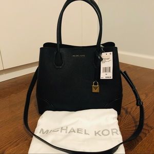 Michael Kors Mercer Corner MD Zip LeatherTote NEW